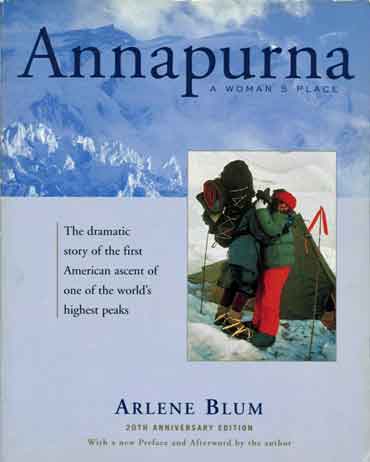 
Annapurna North Face, Annie Whitehouse Hugs Christy Tews - Annapurna: A Woman's Place book cover 

